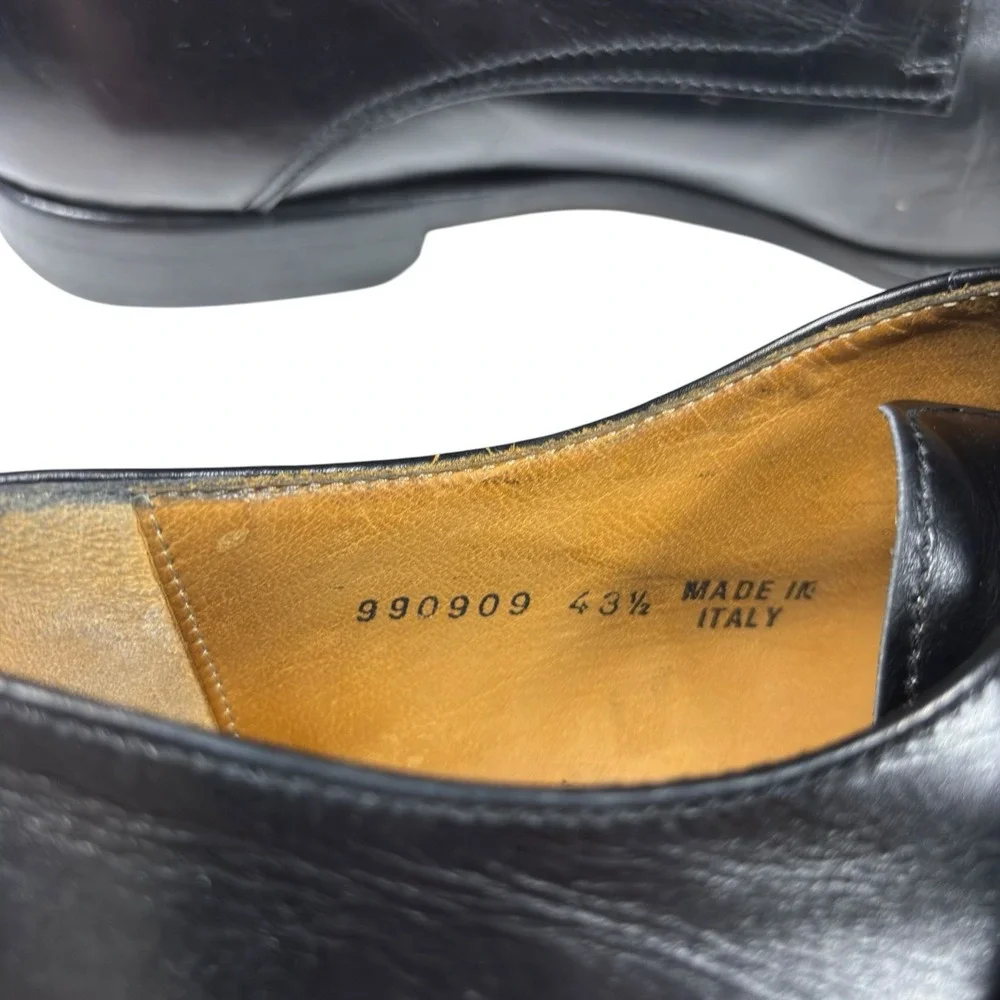 Antonio‎ Maurizi Men's Shoes Size 43.5 Black Leather Monk Strap